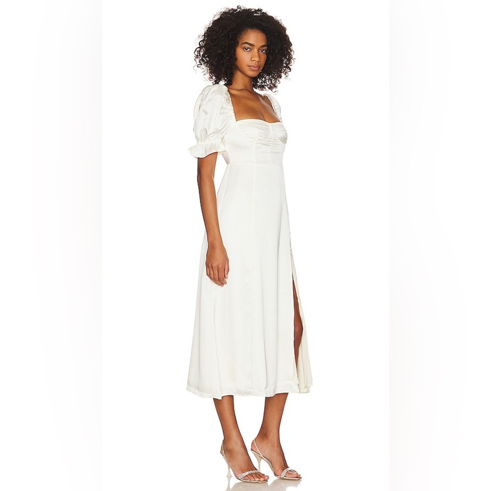 NWOT We Wore What Satin Look Midi Dress - Picture 3 of 13